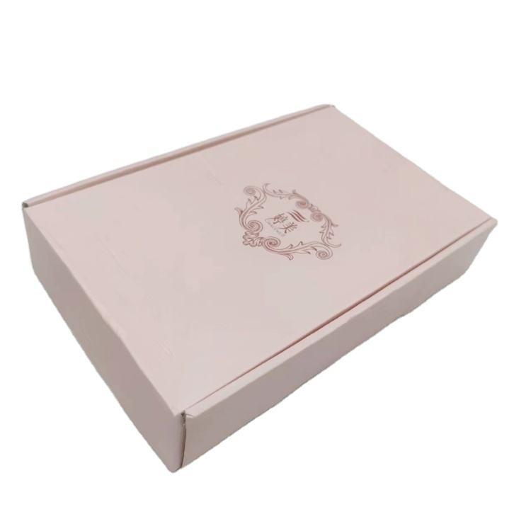 Caja de envío rosa de cartón corrugado