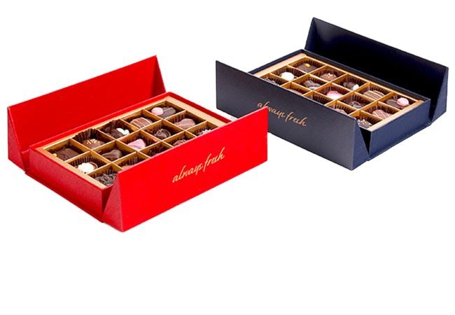 Caja para caramelos de chocolate en papel kraft