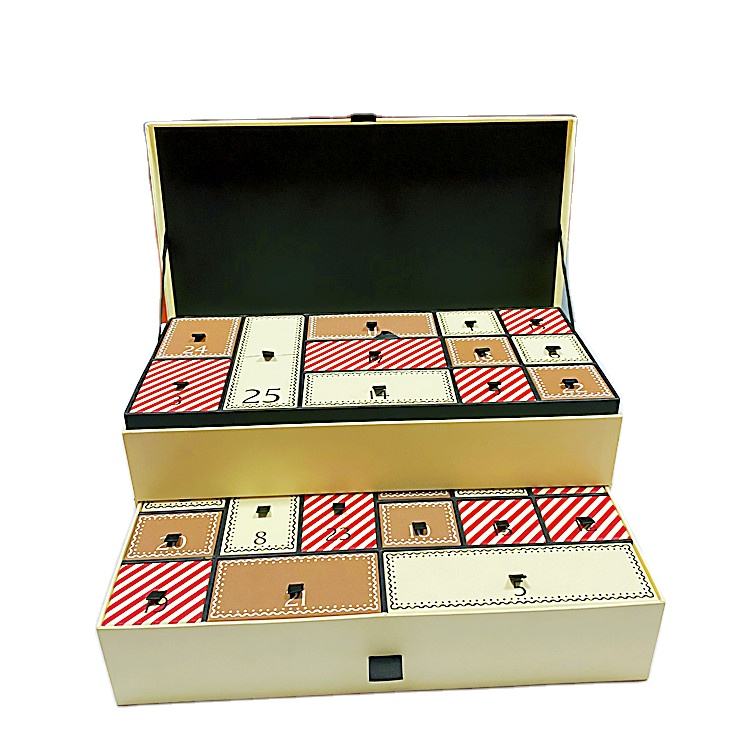 Calendario de adviento de regalo de chocolate de lujo personalizado